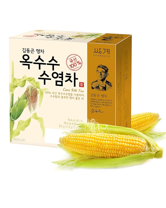 Ssanggye Corn Silk Tea 1.3g X 40 Tea Bags Herbal Premium Tea Refreshing Savory Sweet Flavor 4 Seasons Made in Korea