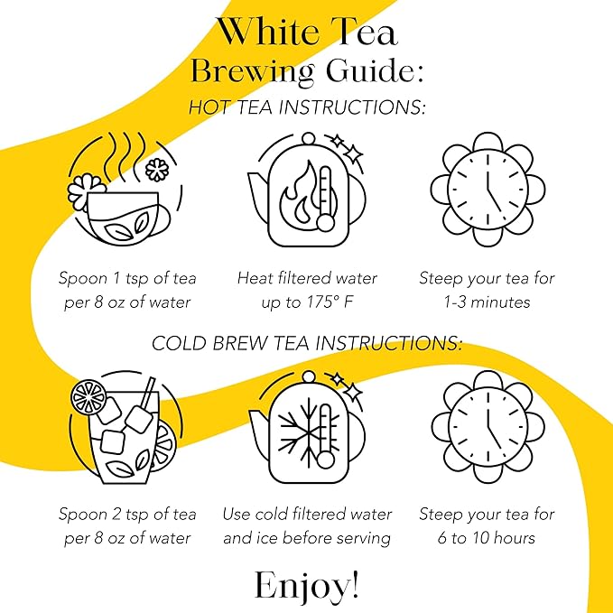 MyRoyalte Exquisite Jasmine Lychee White Tea Blend - 1.3 oz Fragrant White Tea Infused with Sweet Jasmine and Refreshing Lychee Flavors - 100% Natural Tea Gift For Tea Lovers