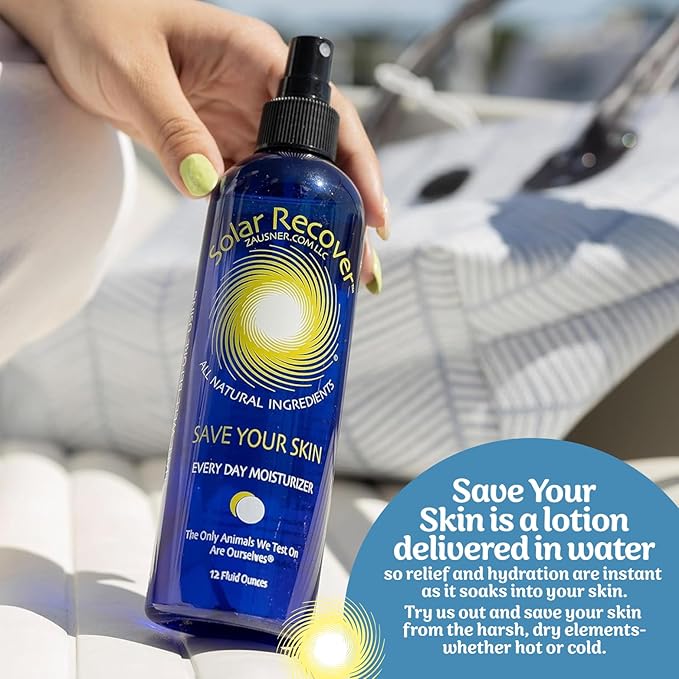 After Sun Moisturizing Spray 2 Pack (Full Size 12 Ounce + Travel Size 2 Ounce) - Hydrating Facial & Body Mist - Sunburn Relief With Vitamin E & Calendula - Lotion Delivered in Water