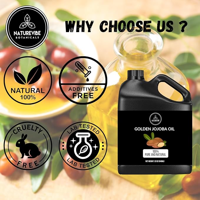Naturevibe Botanicals Jojoba Oil 32oz and Apricot Oil 32oz | Oil Combo