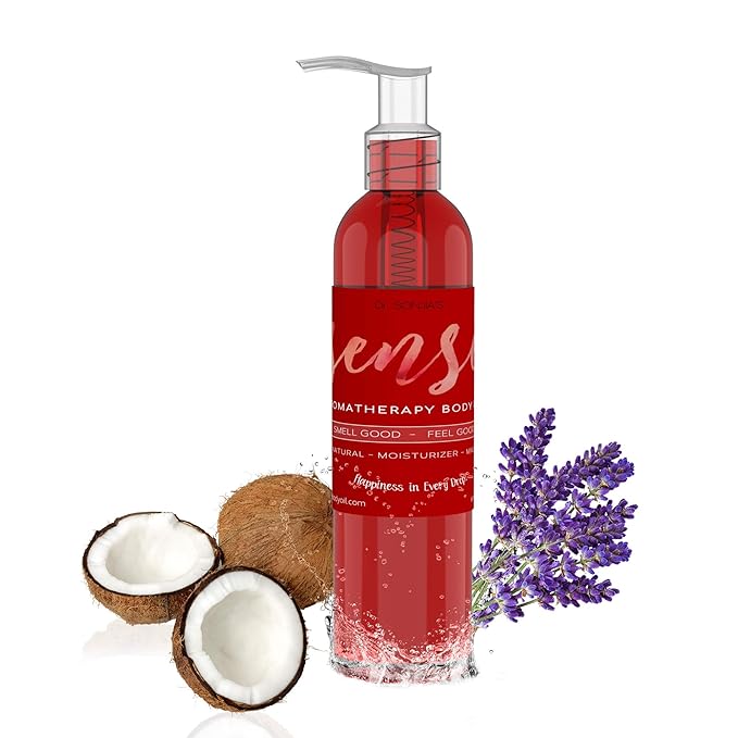 Sense Relaxing Organic Body Oil | Every Day Use Massage Oil, Aroma Therapy, Natural Skin Moisturizer |100% Hypoallergenic | Made in The USA