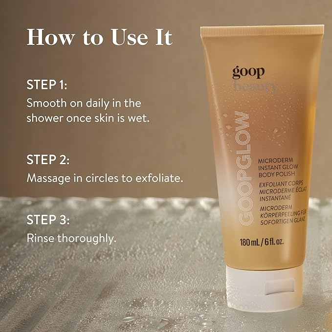 goop Beauty Microderm Body Polish | Exfoliating Scrub & Foaming Cleanser for Glowing Skin | Salts & Kakadu Plum Seed Oil for Hydration | Inspired by Microdermabrasion | 6 fl oz