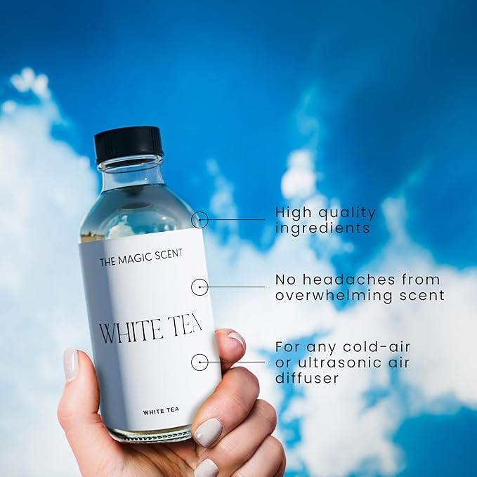 White Tea Oils for Diffuser - HVAC, Cold-Air, & Ultrasonic Diffuser Oil Inspired by The Tranquility of a Spa Resort - Essential Oils for Diffusers Aromatherapy - 8.5 fl oz, 250 mL
