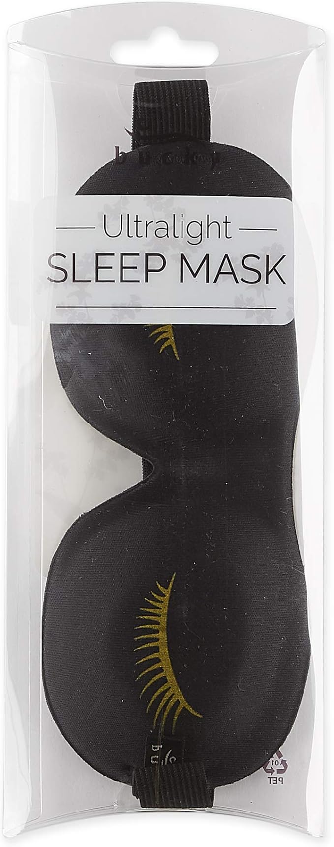 Bucky Ultralight & Comfortable Contoured Sleep Eye Mask, Gold Eyelash, One Size,5824