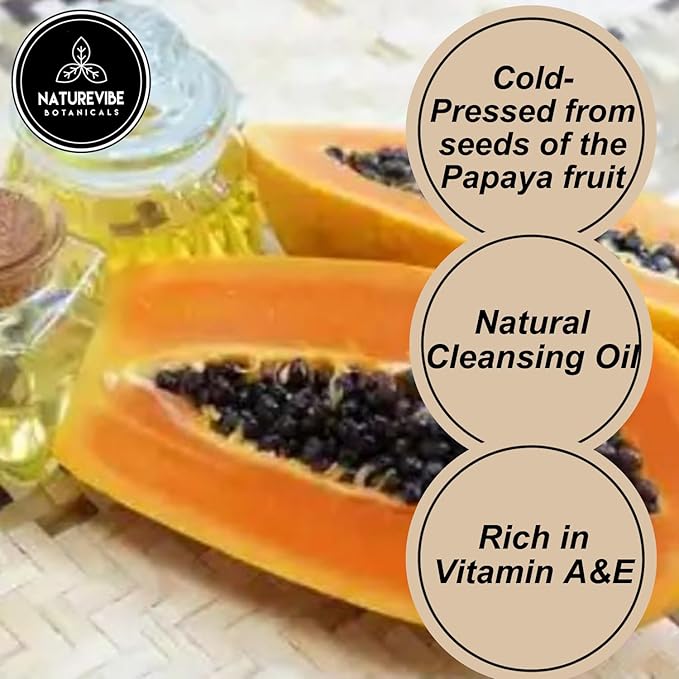 Naturevibe Botanicals Papaya Oil 32 Ounces | 100% Pure and Natural | Great for Skin Care and Hair Care