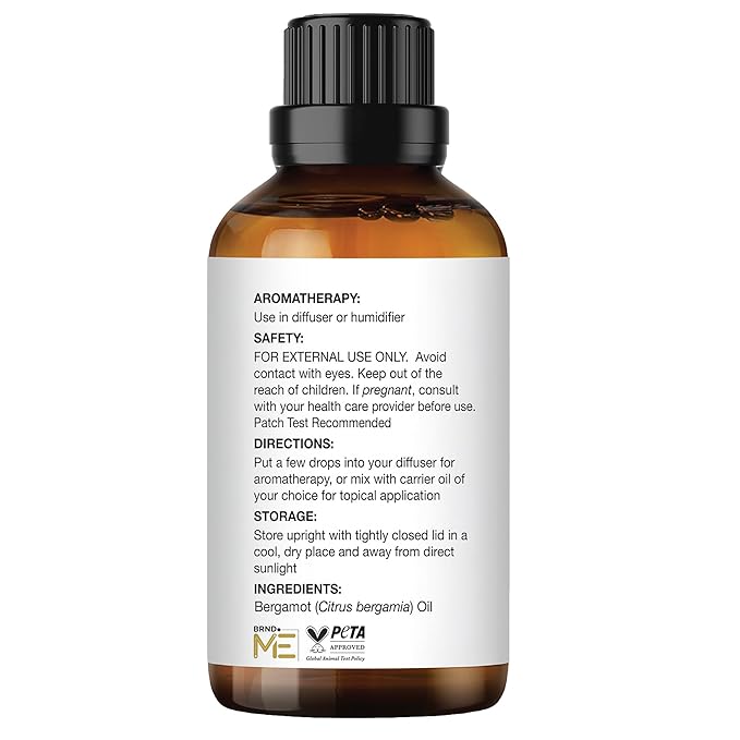 Majestic Pure Bergamot Essential Oil - 100% Pure Bergamot Oil for Aromatherapy, Massage & Topical Uses, Perfect for Diffuser & Essential Oil Diffuser - 0.33 fl. oz