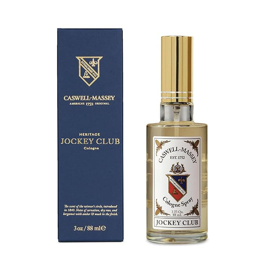 Caswell-Massey Jockey Club Gold Cap Cologne, Men’s Cologne with a Masculine Citrus Amber Blend, 3 Fl Oz
