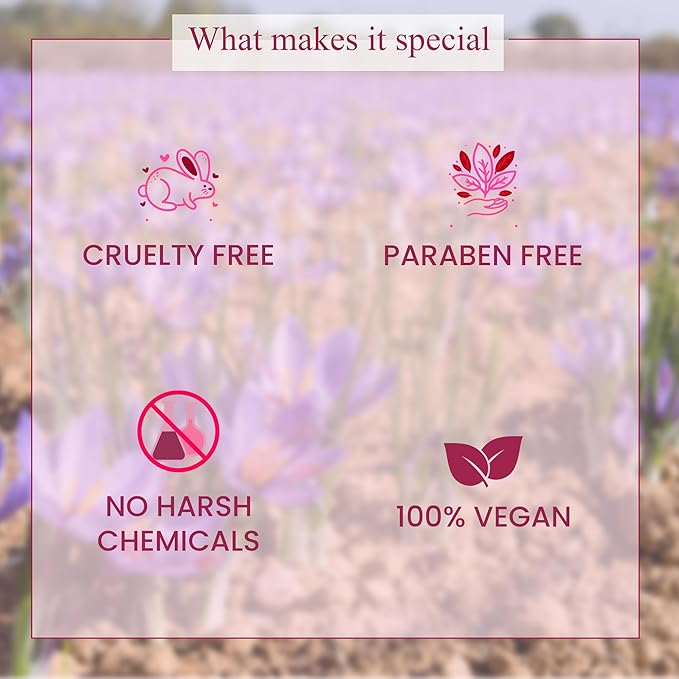 Saffr'n Brightening & Hydrating Face Oil with real and natural Saffron Strands, Squalene, Jojoba, Green Tea | 0.5 fl oz.