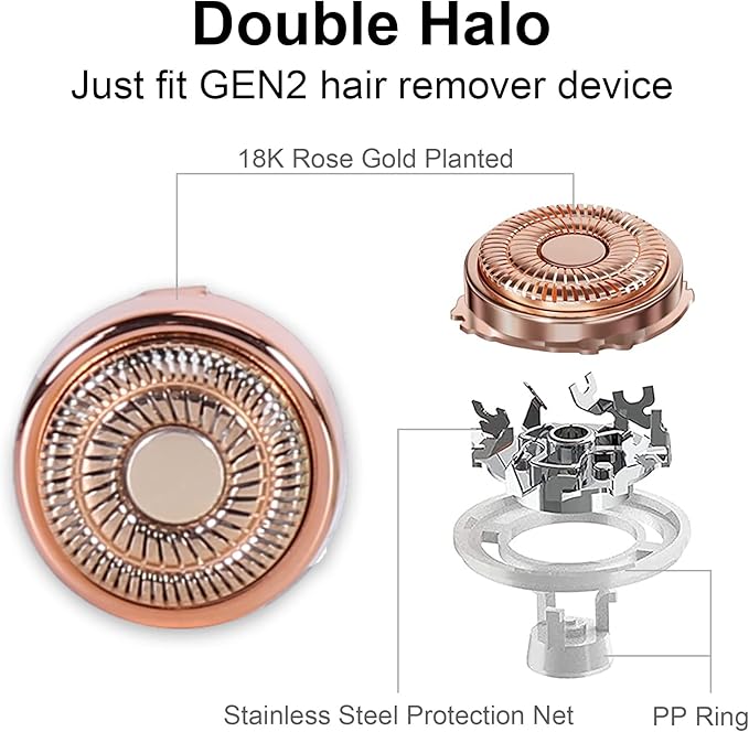 co2CREA Hard Case and Replacement Head Compatible with Finishing Touch Flawless Facial Hair Remover Electric Face Razor for Women (Lavender Case + Replacement Head)