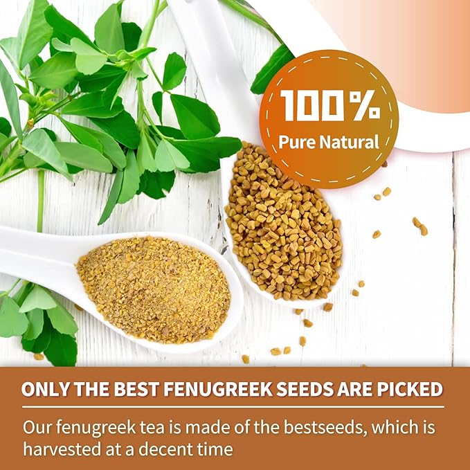 Roasted Fenugreek Seeds Tea Bags - 60bags/6.4 Oz 100% Pure & Natural Fenugreek Tea Herbal Tea, Caffeine Free, No Additives, No Sugar, Non-gmo, No Gluten