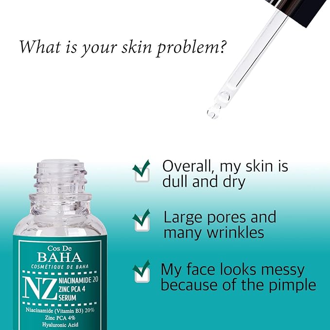 Niacinamide 20% + Zinc PCA 4% Serum for Face, Pore Reducer, Uneven Skin Tone Treatment, Diminishes Acne Prone, Skin Balancing Pore Reducing, Restores Elasticity, 1 Fl Oz (30ml)