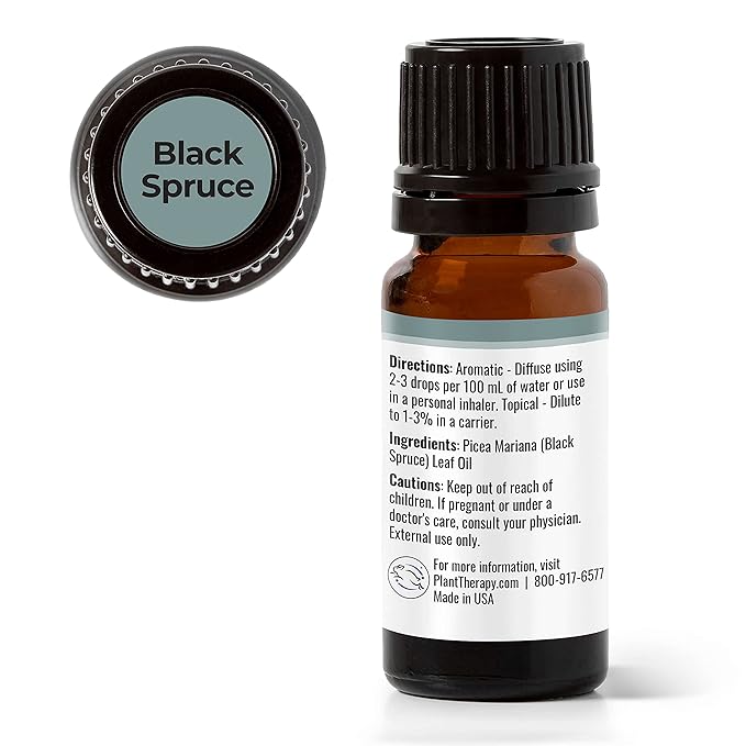Plant Therapy Black Spruce Essential Oil 10 mL (1/3 oz) 100% Pure, Undiluted, Therapeutic Grade