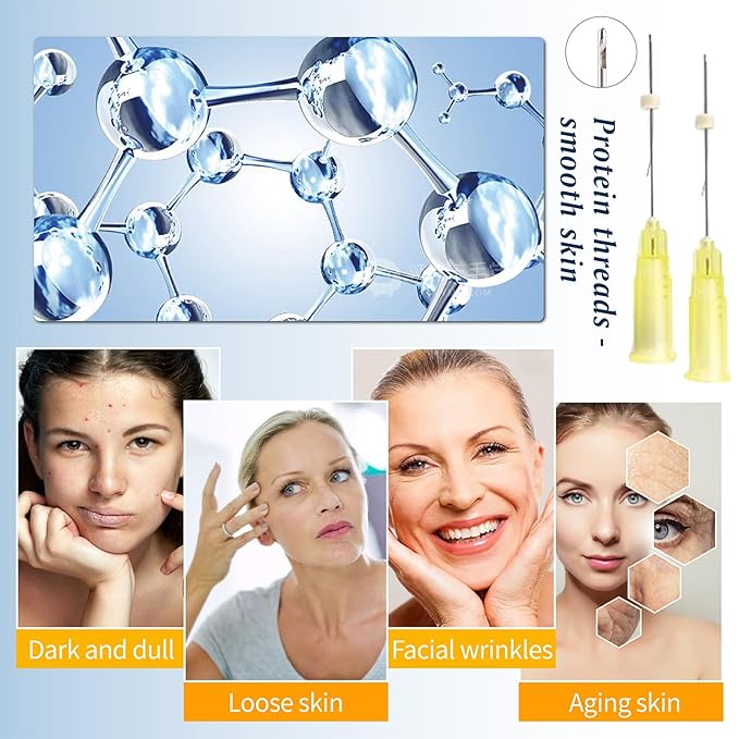 elves pdo threads eye mono - pdo thread lift eyes bullet blunt type, 30G25mm, 40 pieces