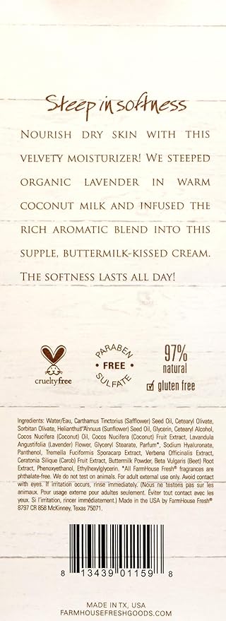 FarmHouse Fresh Buttermilk Lavender Steeped Milk Lotion, 8 Fl Oz