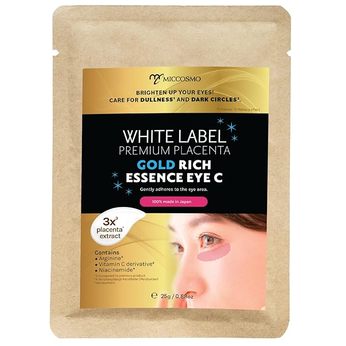 White Label Premium Placenta Gold Eye Cream 25g – Rich Moisturizing Cream With Placenta, Arginine and Light-Diffusing Ingredients for a Radiant Under-Eye Look