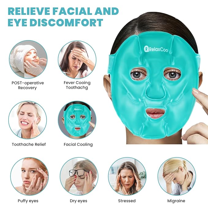 Cold face eye mask ice