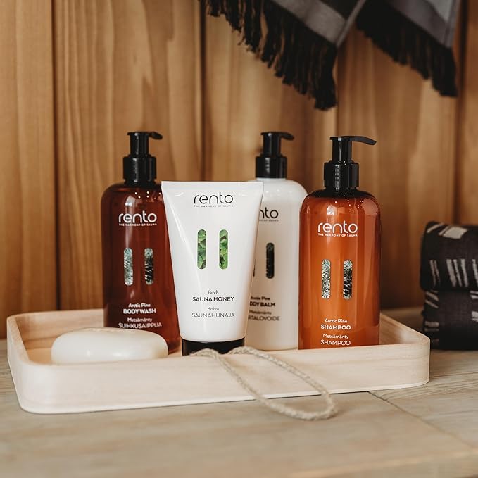 RENTO Sauna Honey 5 Fl. Oz. (150 ml) for Face & Body, Nourishes the Skin, Helps to Open the Pores and Increases Sweat Secretion, 3 Types: Arctic Pine, Birch, Blueberry (Regular, ARCTIC PINE)