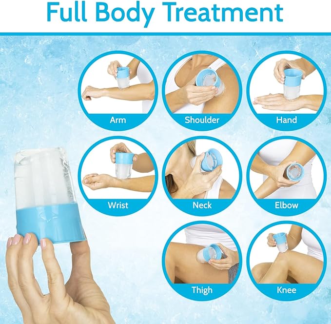 Arctic Flex Ice Cups & Roller - Portable Face Icing Tool, Silicone Massager for Skin Care, Reduces Puffiness & Enhances Beauty