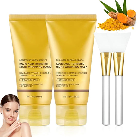 2PC Revix Collagen Mask, Revix Turmeric Collagen Night Mask, C-ollagen Night Wrapping M-ask, Gentle Cleansing, Moisturizing, Nourishing