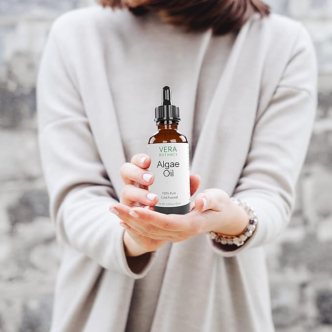 ALGAE OIL 100% Pure & Natural, Unrefined, Cold-Pressed For Face, Dry Skin, Nails, Lips, Body & Hair - Reduce Hair Breakage, Appearance of Scars from Psoriasis, Eczema & Acne
