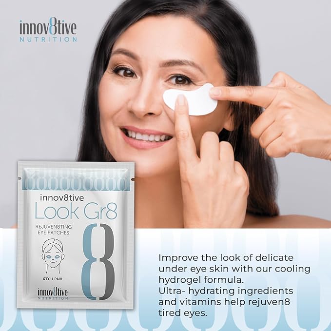 Look Gr8 Eye - Targets Dark Circles, Puffiness, and Wrinkles with Collagen, Aloe, and Vitamins D3 & E Youthful Radiance (Single)