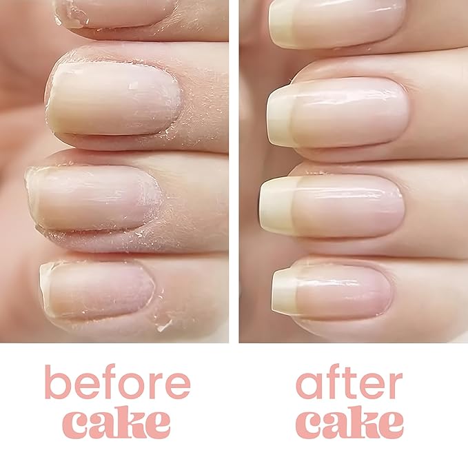 Strengthener, Nail Repair for Damaged Nails, Nail Hardener, Nail Strengthener & Growth, Professional Applicator Brush, Keratin, Vitamin E, & Biotin Enriched, CAKE Power Boost - 2 Pack (1 fl oz)