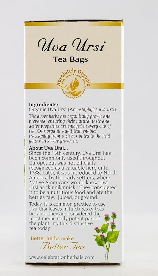 CELEBRATION HERBALS Uva Ursi Tea Organic 24 Bag, 0.02 Pound
