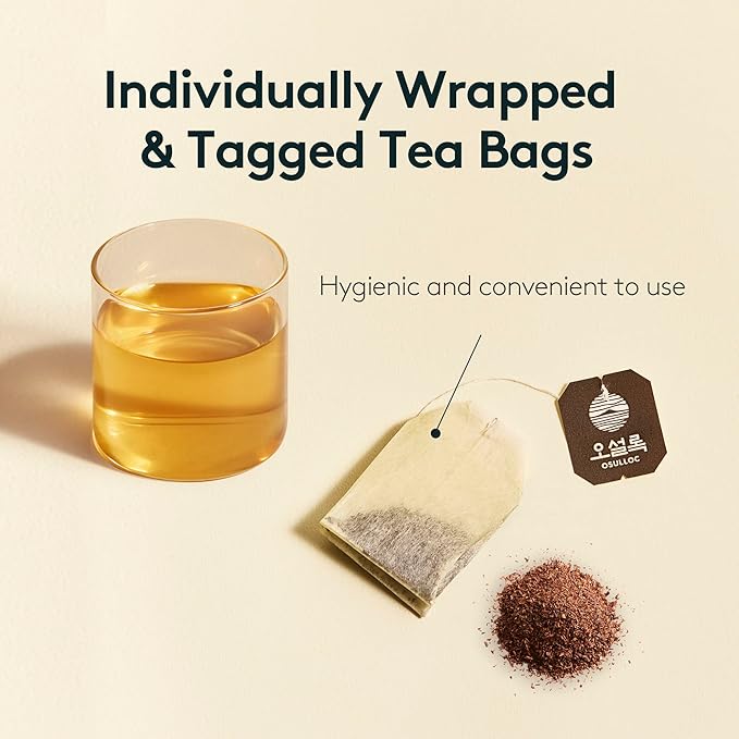 OSULLOC Sweet Berry Rooibos Tea, Herbal & Fruit Tea Blend, Premium Blended Tea from Jeju, Tea Bag Series 20 count, 1.06 oz, 30g