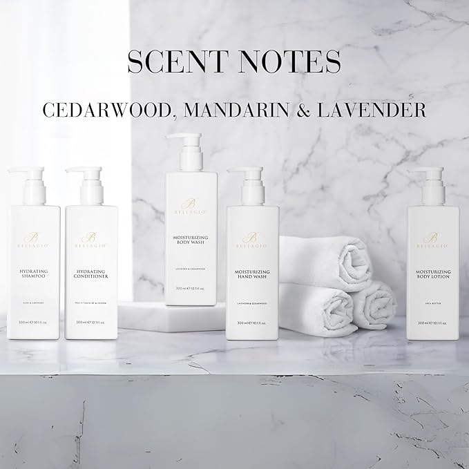 Moisturizing Body Lotion - Hydrating Shea Butter - Scented with Cedarwood, Green Mandarin, Lavender - Vegas Hotel Body Lotion - 10 oz