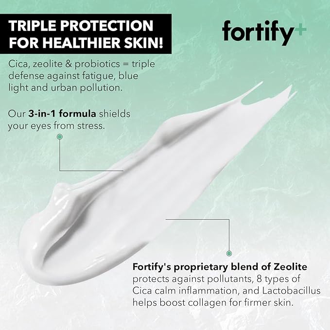 Fortify 9-in-1 Natural Skincare Eye Cream - Anti-Aging & Dark Circle Corrector, Dermatologist Tested - 30ML (Pack of 2)