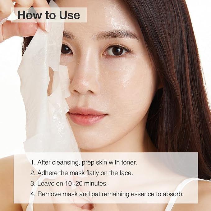 Ceutisome CC Mask – Premium Korean Facial Mask Sheets with for Menthol Cooling, Calming & Moisturizing (6 Sheets/Box)