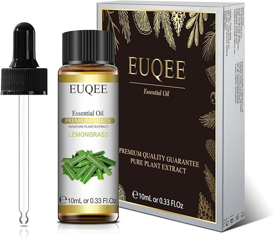 Lemongrass Essential Oil 0.33 oz/10 ml Premium Essential Oil for Diffusers, Humidifier, Candle Making, DIY Soap