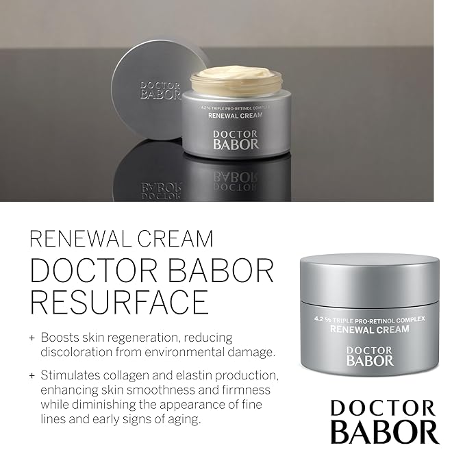BABOR DOCTOR Renewal Cream | Regenerating anti-aging and anti-pigmentation face cream with pro-retinol complex | For radiant, rejuvenated skin | Refines the complexion | Vegan | 50ml