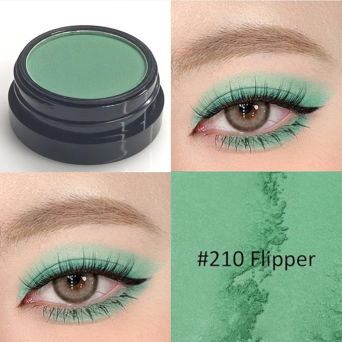 Erinde Single Green Matte Eyeshadow Palette, High Pigmented Eye Shadow Powder, Long Lasting, Ultra-Blendable, Intense Color