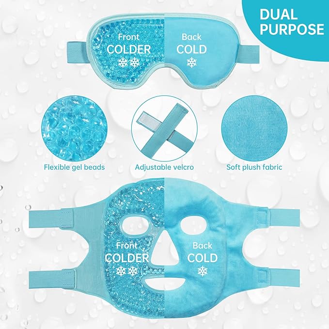Cooling ice face eye mask