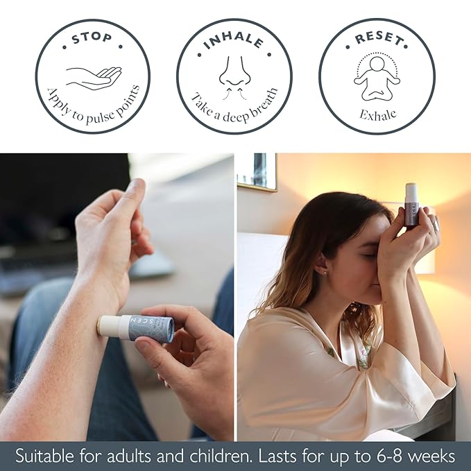 Scentered Aromatherapy Balm Stick Duo for Sleep & Focus - All Natural Sleep Balm with Lavender & Focus Aid with Rosemary - Essential Oil for Relaxation & Concentration - Mother's Day Gift Ideas