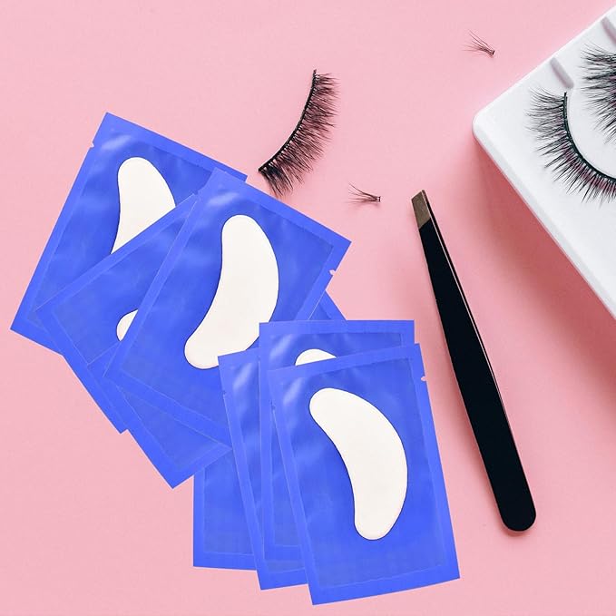 50 Pairs Under Eye Patches, Eye Gel Pads, Eyelash Extension Eye Pads for DIY Lash Extension Supplies, Eyelash Extension (50 Pairs, Blue)