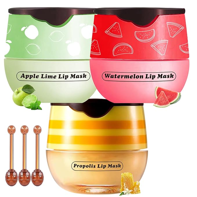 Honey Lip Balm Pot, 3 Pcs Exfoliator