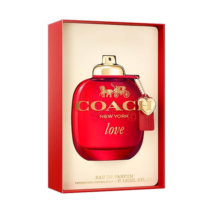 Coach Love Eau de Parfum - Long Lasting Fragrance with notes of Strawberry, Red Velvet Rose & Cedarwood 5.0 fl. oz.