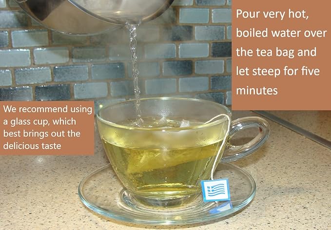 Sparta Natura Organic Greek Mountain Tea, Pyramid Tea Bags, Authentic, Quick and Easy