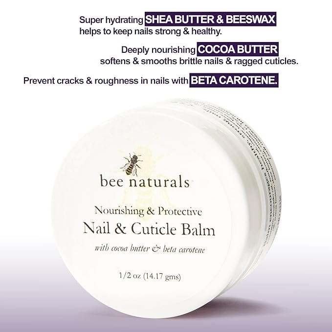 Bee Naturals Nail & Cuticle Care Gift Set – Includes Hydrating Nail Balm & Nourishing Cuticle Oil with Natural Ingredients – Perfect for Dry, Brittle Nails & Ragged Cuticles – Travel-Friendly & Gentle