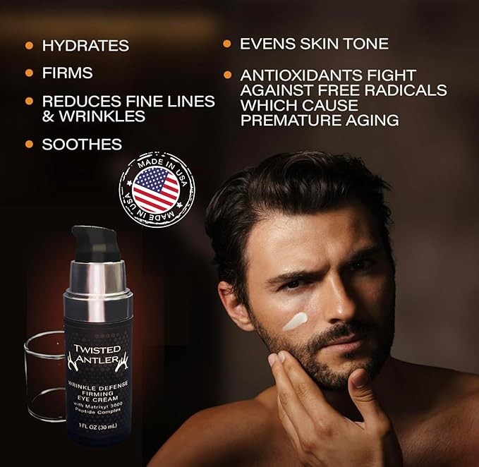 Wrinkle Defense Firming Eye Cream - Anti-aging Eye Cream with Matrixyl 3000 peptides, Hyaluronic Acid, Vitamin C & E, 30+ Plant Extracts - 1oz USA