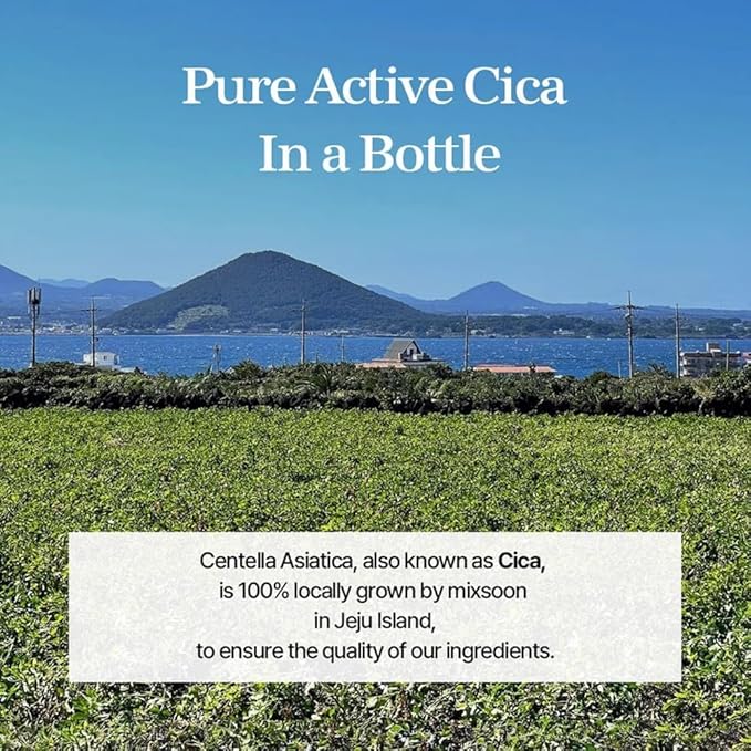 mixsoon Soondy Centella Asiatica Essence Instant Hydrating & Soothing Essence for Irritated, Sensitive Skin for Korean Skincare For Glass Skin-Jeju Island Cica Extracts (1.69 Fl. Oz(Pack of1))