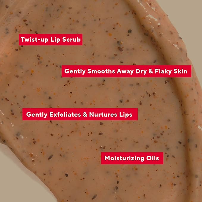 Sugar Lip Scrub Exfoliator by Mirabella, Prime for Lips - Twist-Up Lip Scrub Gently Smooths Away Dry, Flaky Skin - Grape-Seed Oil, Jojoba, Shea Butter & Vitamin E Nourish & Hydrate Lips