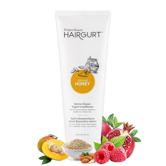Intense Repair Yogurt Deep Conditioner - Almond-Honey - Natural Hair Care, Hair Products for Dry, Damaged, Frizzy Hair & Hair Growth - 237 ml