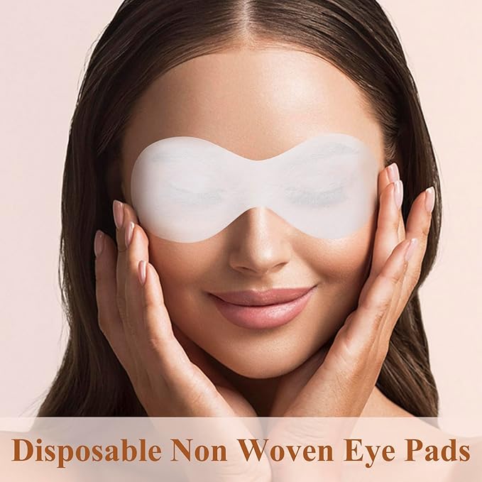 100 Sheets Disposable Eye Care Mask, Non-Woven Cotton Eye Pads for DIY Skincare, Clear Eye Mask Paper Beauty Sheets for Beauty Salon & Home Spa Use