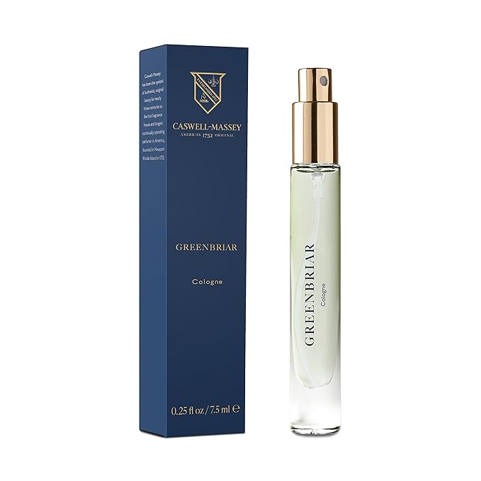 Caswell-Massey Greenbriar Cologne Discovery, A Classic and Zesty Scent with Citrus, Sage & Rugged Velvety Notes, Sample Size Vial, Cologne for Men, 0.25 Fl Oz