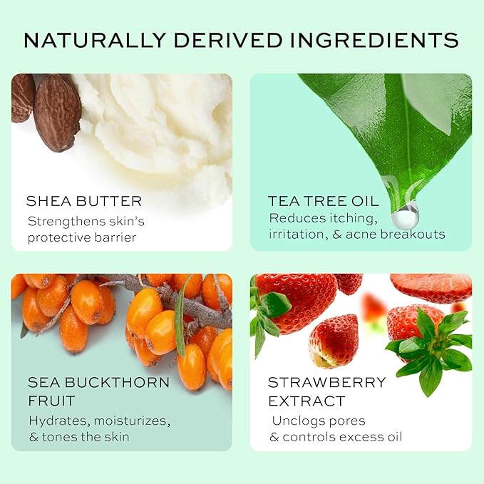 Face Moisturizer with Hyaluronic Acid Face Cream for Kids - Facial Cream & Gentle Moisturizer with Strawberry Extract & Vitamin E - Daily Facial Cream Moisturizer for Dry & Sensitive Skin 50ml