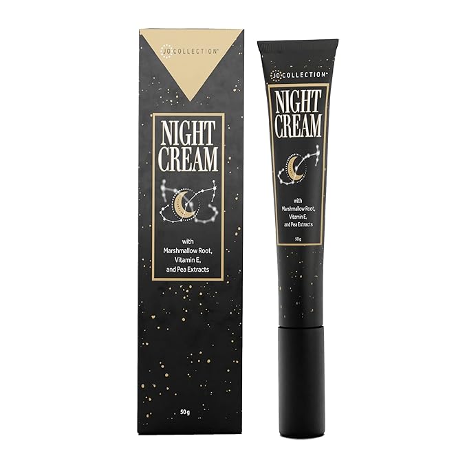 Night Cream with Marshmallow Root, Vitamin E, Pea Extracts and Jojoba esters | Moisturizes, Nourishes, Hydrates, Balances, Protects and Repairs | 50g