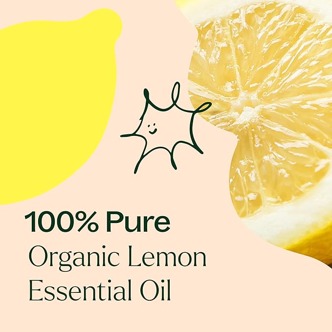 Plant Therapy Organic Lemon Essential Oil 100% Pure, USDA Certified Organic, Undiluted, Natural Aromatherapy, Therapeutic Grade 10 mL (1/3 oz)